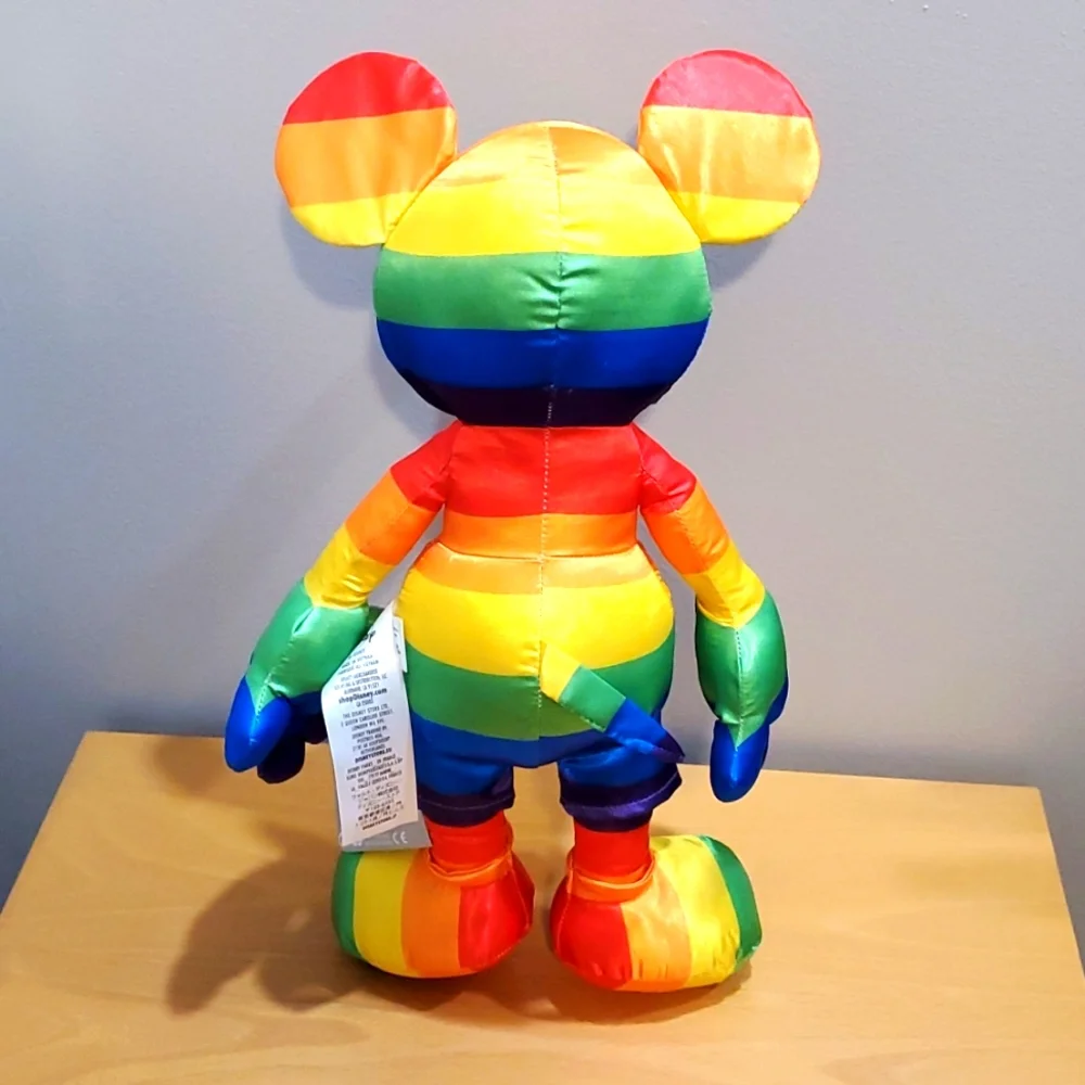 New Rainbow Pride Mickey Mouse Disney Parks Plush 15